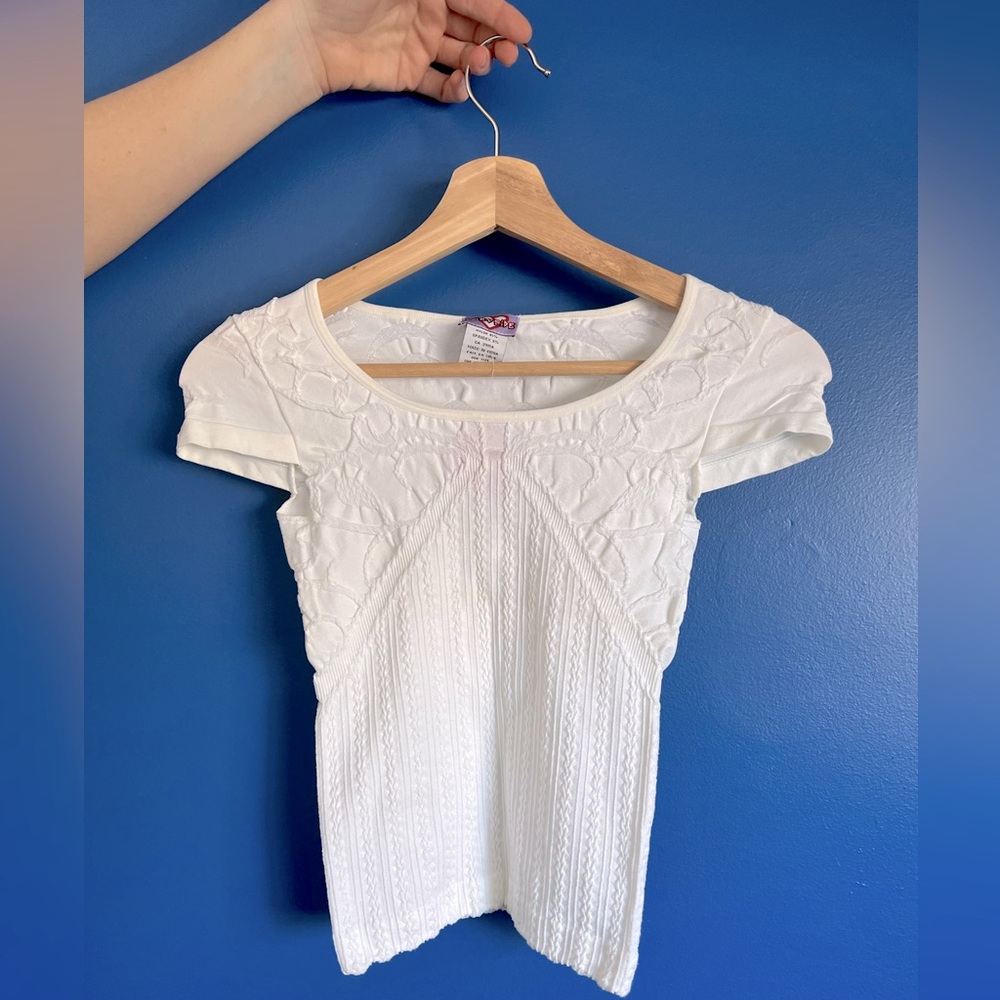 Y2K Surfside White Cap Sleeve Top